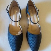 Дам.обувки-/изк.кожа-сатен/-"PENNE"-№39-цвят-черни. Закупени от Италия., снимка 2 - Дамски ежедневни обувки - 26554303
