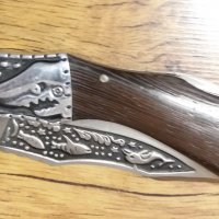 Сгъваем руски джобен нож с гравиран Акула+калъф-сталь 65х13, снимка 7 - Ножове - 28100258