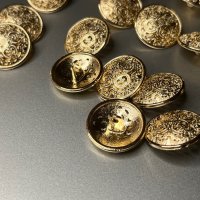 Луксозни златисти метални копчета, диаметър: 20мм/2см, кръгли, снимка 5 - Други - 43898772