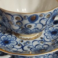 Руски порцелан сет за чай ЛФЗ, снимка 1 - Чаши - 39367367
