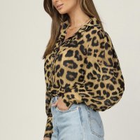 Дамска риза с дълъг ръкав и леопардов принт, снимка 8 - Ризи - 40526135