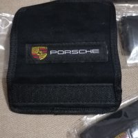 Черни калъфи за дръжки на таван с емблеми на Порше  Porsche кола автомобил джип, снимка 7 - Аксесоари и консумативи - 35562197