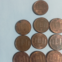 лот от 15 монети 1 евроцент Италия, снимка 5 - Нумизматика и бонистика - 44862161