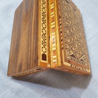 Кутия с интарзия от екзотична дървесина за бижута, снимка 6 - Антикварни и старинни предмети - 43682524