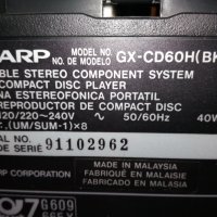 Sharp GX-CD60H{BK} радио-касетофон, снимка 4 - Радиокасетофони, транзистори - 27823373