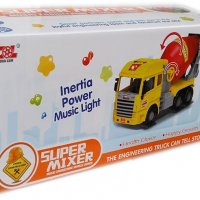 Детска играчка Камион бетоновоз миксер със светлина и звук в подаръчна опаковка, снимка 1 - Коли, камиони, мотори, писти - 32395936