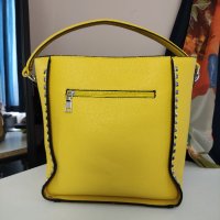 Лятна дамска чанта, голям размер, в жълт цвят. 26лв., снимка 5 - Чанти - 37348444
