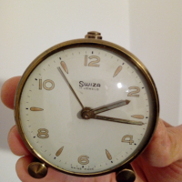 Антикварен механичен будилник,настолен часовник, снимка 1 - Антикварни и старинни предмети - 36461030