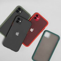 Силиконов Кейс с твърд гръб за iPhone 11, 11 Pro, 11 Pro Max тъмнозелен цвят, снимка 3 - Калъфи, кейсове - 32720543