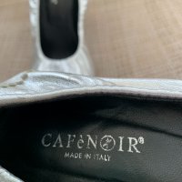 Уникални скъпи сребристи обувки CAFENOIR Италия, снимка 13 - Дамски обувки на ток - 33198245