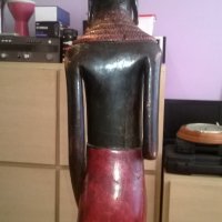 афро дама-дървена фигура-5кг-92см-внос швеицария, снимка 10 - Колекции - 26373046