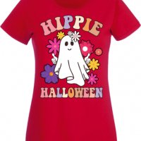 Дамска тениска Hippie Halloween,Halloween,Хелоуин,Празник,Забавление,Изненада,Обичаи,, снимка 4 - Тениски - 38146774