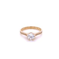 Златен дамски пръстен 1,95гр. размер:56 14кр. проба:585 модел:20209-1, снимка 1 - Пръстени - 43119072