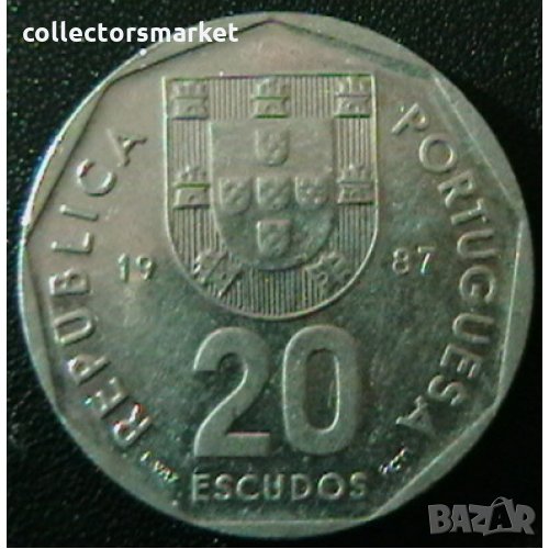 20 ескудо 1987, Португалия, снимка 1