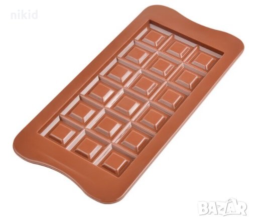 Плочка шоколад квадратчета шоколадов блок силиконов молд форма шоколад гипс фондан, снимка 1