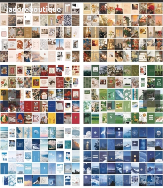 50 броя/ блокче Washi самозалепващи се листчета различни видове , снимка 1