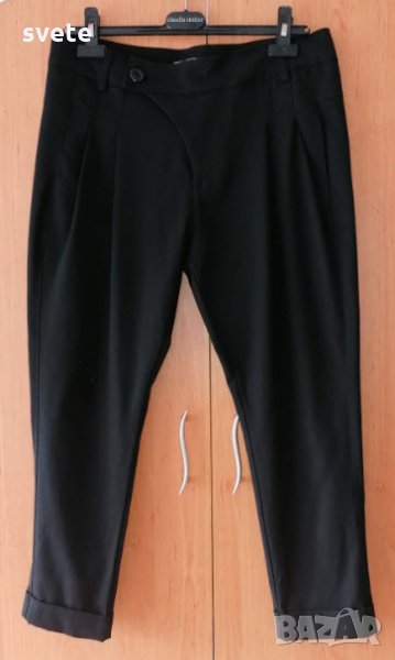 Дамски панталон с колан и басти Тrf, снимка 1