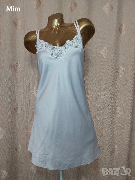 XL LAUREN Светла розова нощница от сатен и дантела , снимка 1