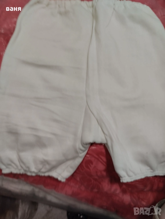 дамски гащи с крачоли трико бели, снимка 1