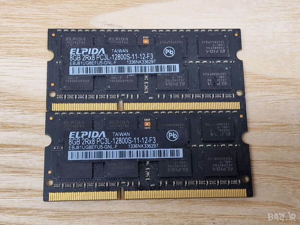 ✅8GB DDR3L 1600Mhz Elpida Ram Рам Памет за лаптоп с гаранция!, снимка 1