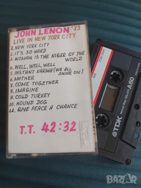 John Lennon - Live in New York City'73 - аудио касета музика, снимка 1