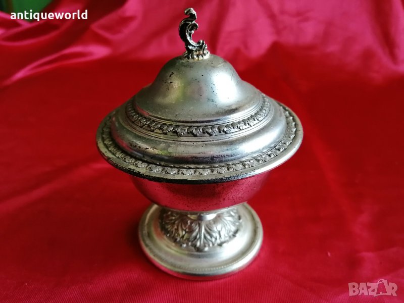 Стара ПОСРЕБРЕНА Захарница , снимка 1