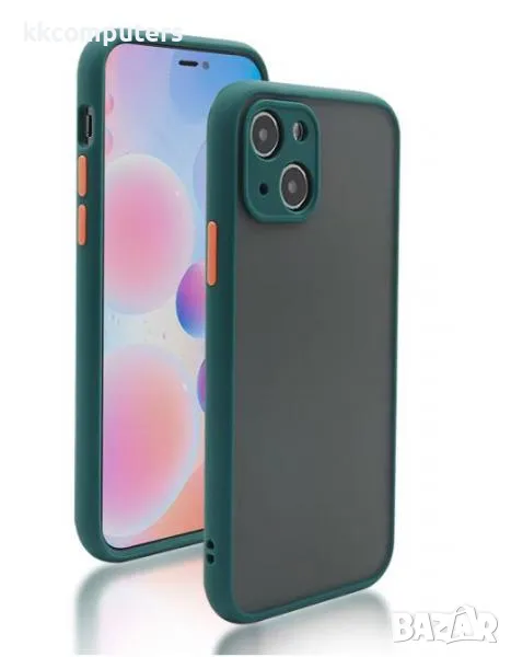 Калъф силикон Cam Guard Мат /зелена рамка/ за iPhone 15 Pro Max 6.7 Баркод : 3129510, снимка 1