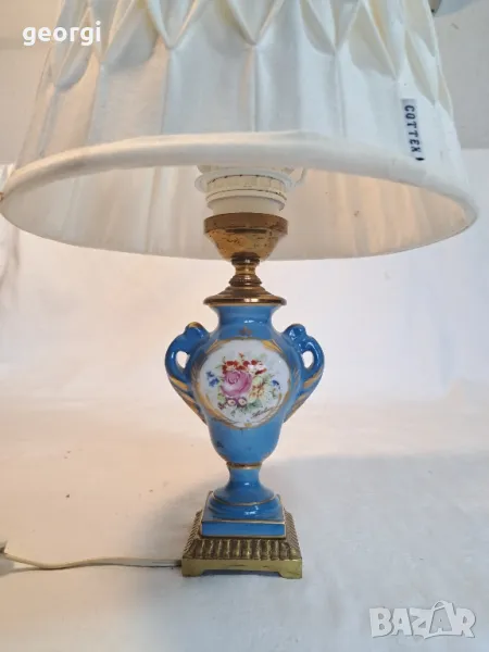 настолна месингова емайлирана лампа   16/5, снимка 1