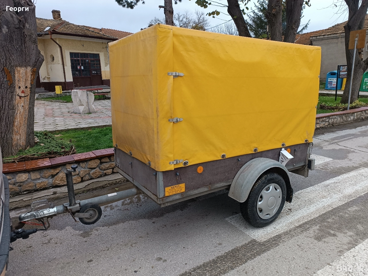 Ремарке с брезент-600кг, снимка 1