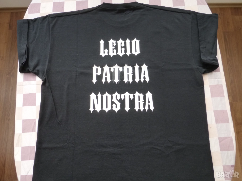  Нова черна тениска с къс ръкав -фланелка с щампа., снимка 1