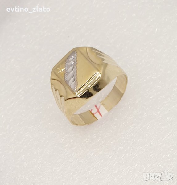 Златни мъжки пръстени-14- 585, снимка 1