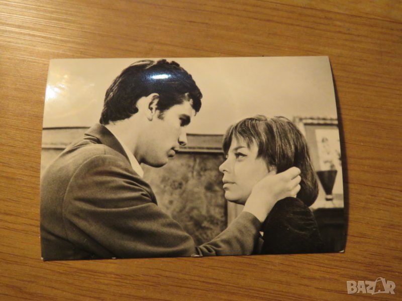 стара картичка, стара снимка с Ани Бакалова и  Стефан Данаилов от сериала На всеки километър, снимка 1