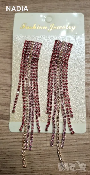 Обеци с кристалчета, снимка 1