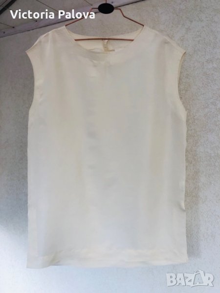 Нежна блуза-потник,100%коприна,BENETTON, снимка 1