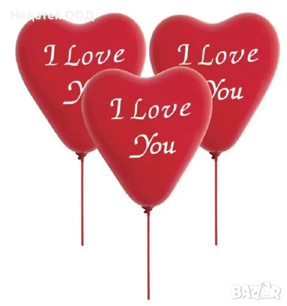 Парти балони във формата на сърце, 8 бр., снимка 1