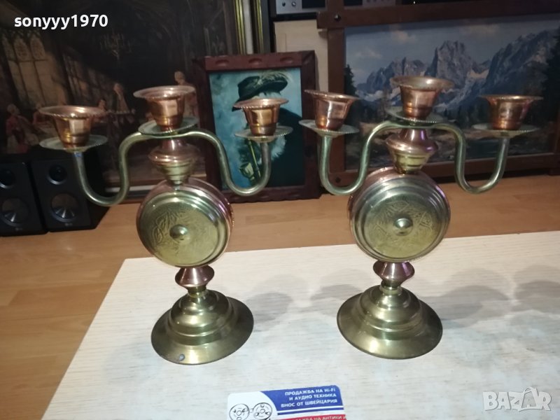 ДВА СВЕЩНИКА ОТ ФРАНЦИЯ 0801240852, снимка 1
