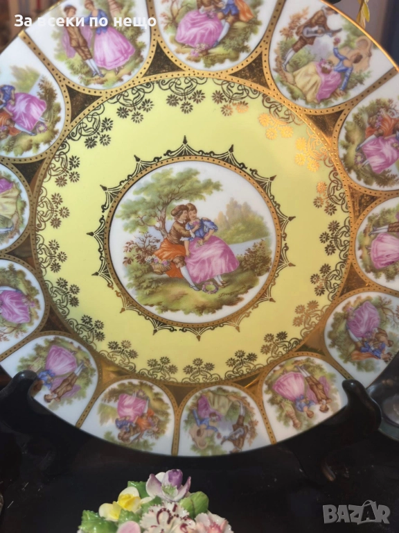 Circa 1930 “Любовна история” - изящно немско плато Код P1810, снимка 1