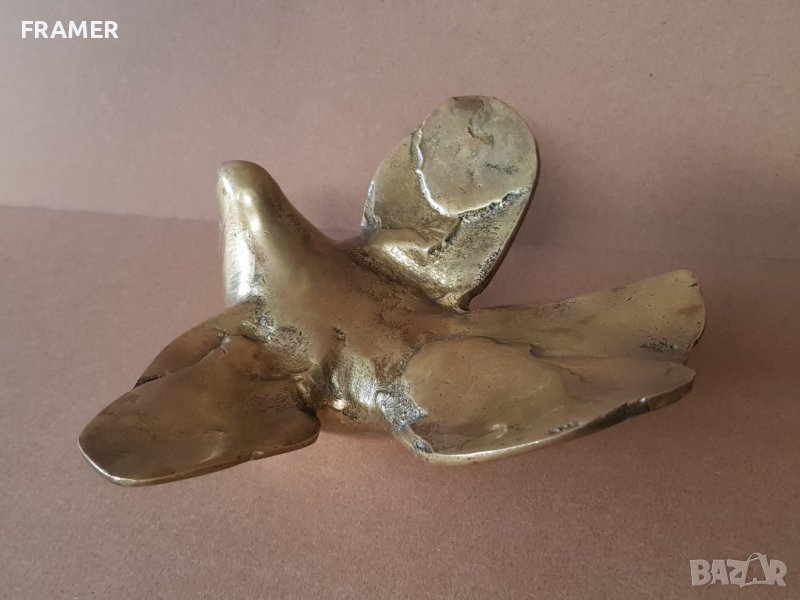 Величко Минеков Птица Гълъб Уникална скулптура подписана, снимка 1