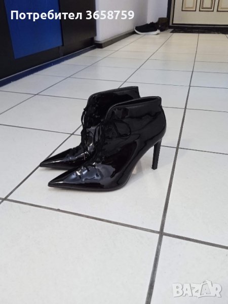 Zara лачени боти, нови, 37.5-8, снимка 1