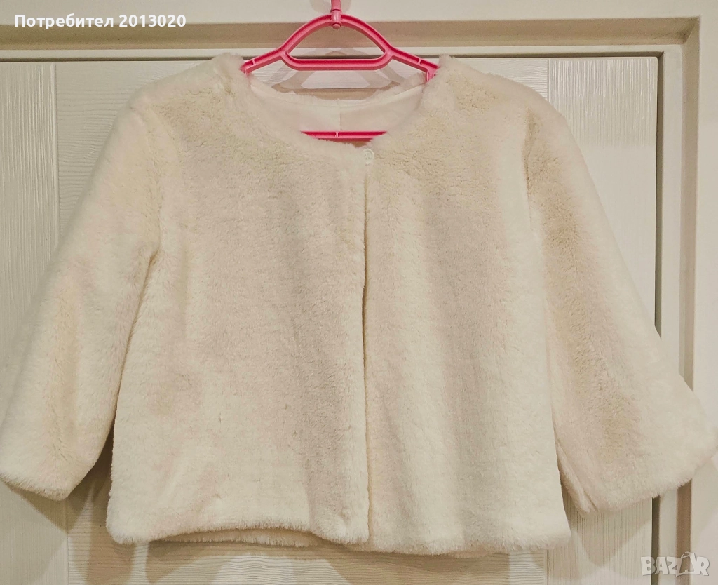Бяла пухена парка, снимка 1