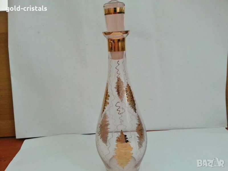 Стара стъклена гарафа, снимка 1
