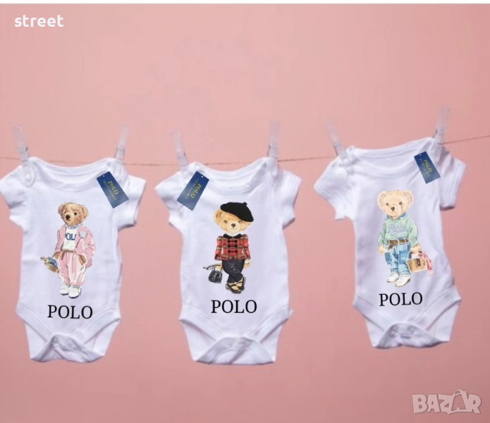  Бебешки бодита polo bear , снимка 1