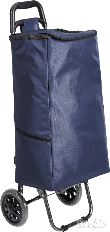 Пазарска Количка Amazon Basics B07VVPYTL1 – Лека, Сгъваема, Здрава, Синя!, снимка 1