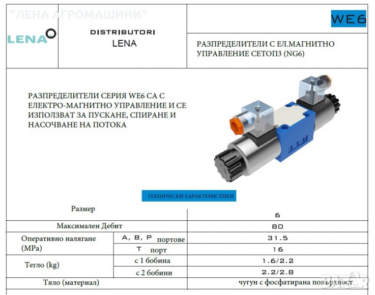 Електромагнитни Разпределители Сетоп, снимка 1
