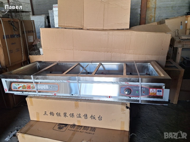 Бен Мари Топла витрина с  крака и долен плот водна баня-чисто нова 3,4 и 5бр. GN, снимка 1