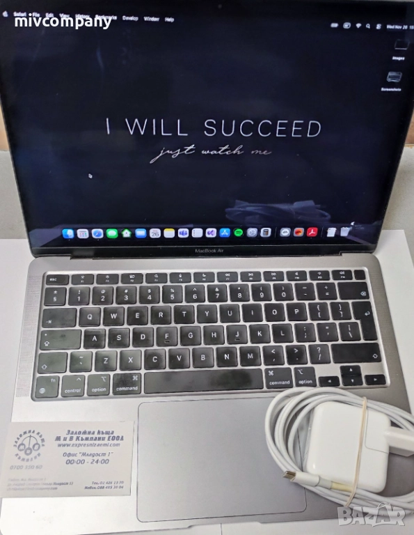 Лаптоп Apple MacBook Air M1 А2337(2020) 256GB 8 Ram, снимка 1