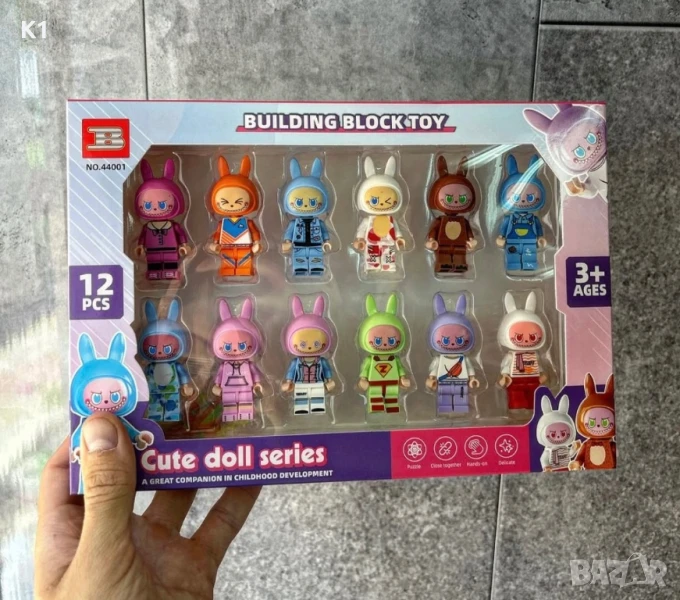 Комплект 12 фигурки Лабубу съвместими с конструктор, Labubu, снимка 1