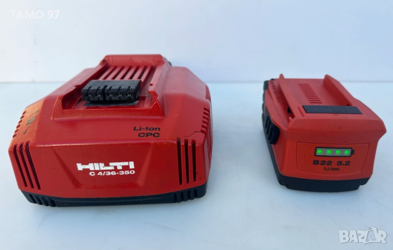 Hilti - Стартов комплект батерия B22/5.2 и зарядно HiLTi C4/36-350, снимка 1