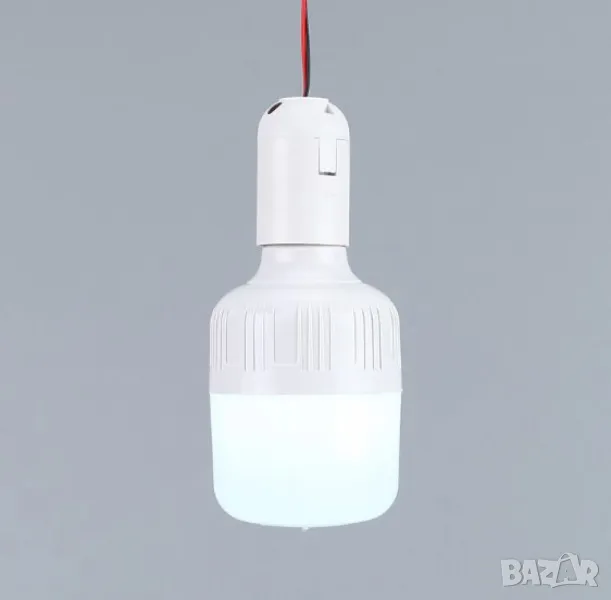 Преносима LED лампа с фасунга и кабел, снимка 1