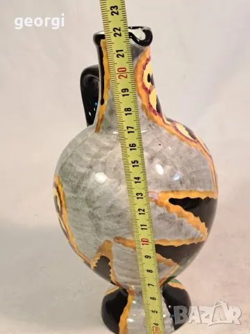 немска керамична кана ръчноизрисувана 18/5, снимка 4 - Колекции - 49262109